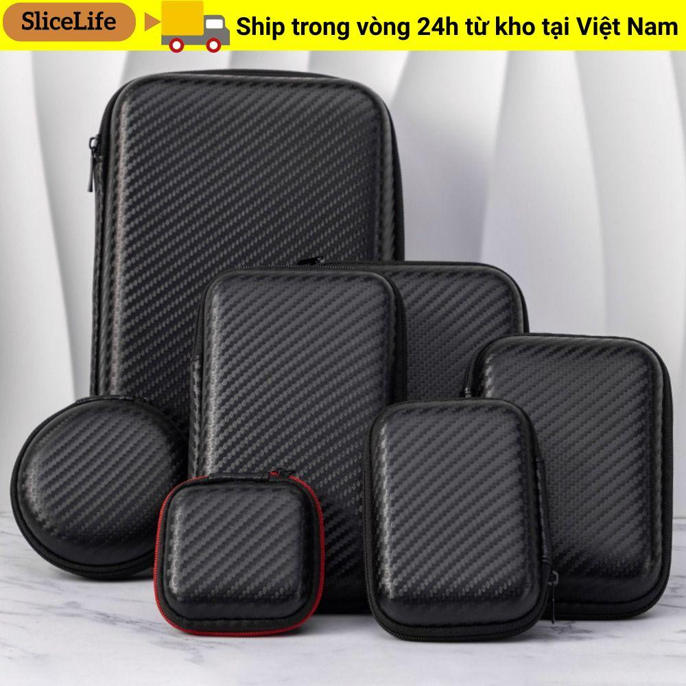 Túi đựng tai nghe SLICELLIFE, Hộp lưu trữ phụ kiện kỹ thuật số bền bỉ EVA, Vỏ bảo vệ ổ cứng đa năng chống mài mòn chống sốc