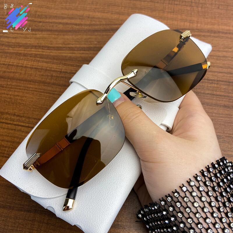 Kính râm lái xe vuông không khung - Chống tia cực tím chống chói cho nam nữ ngoài trời