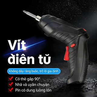 2026 bền bỉ Máy khoan vít cầm tay máy bắn vít pin mini đa năng 47 phụ kiện bắt vít 2 chiều tặng kèm sạc và hộp đựng