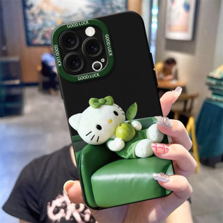 Ốp điện thoại mèo con lá bưởi cho iPhone 17 / 16 / 15 / 14 / 13 / MINI / 12 / 11 / Pro MAX / X / XS / XR / 7 / 8 / 6 Vỏ bảo vệ toàn diện bằng silicon lỏng chống sốc và chống rơi
