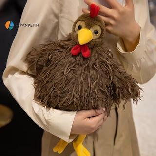 BRYANKEITITH Gà con sang trọng 28cm / 11.02 inch dễ thương. Thiết kế gà trống thực tế, mềm mại và thoải mái để trang trí nhà cửa. Món quà sang trọng, hoàn hảo cho sinh nhật và Giáng sinh. COD