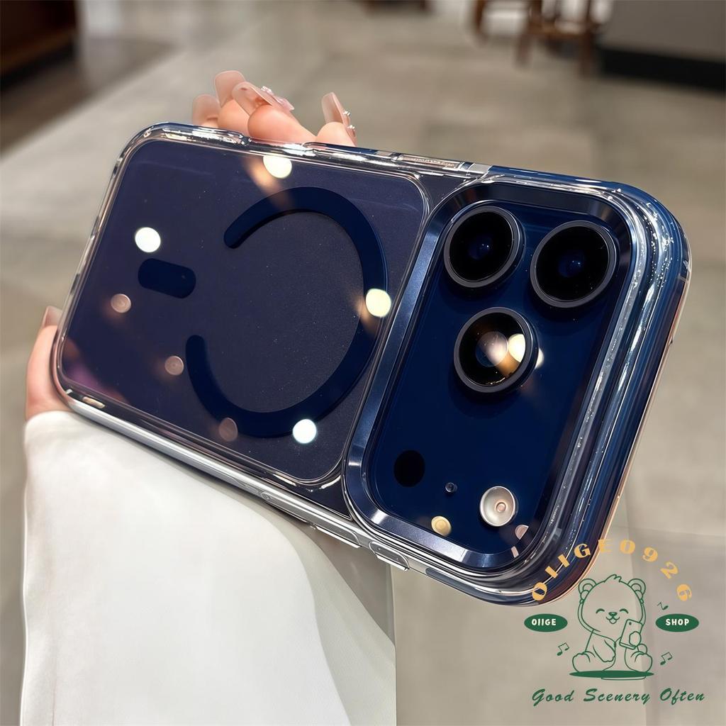 【 Ốp lưng iPhone17 】 Ống kính kim loại túi khí pha lê băng từ tính Vỏ điện thoại iphone17 Pro Max cho vỏ iPhone Vỏ mềm silicon TPU chống sốc
