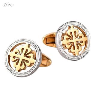 [Jfory] Khuy măng sét Vòng bít Nút Váy tròn Áo sơ mi Cuff Liên kết cho tiệc cưới Chú rể Quà tặng kỷ niệm kinh doanh