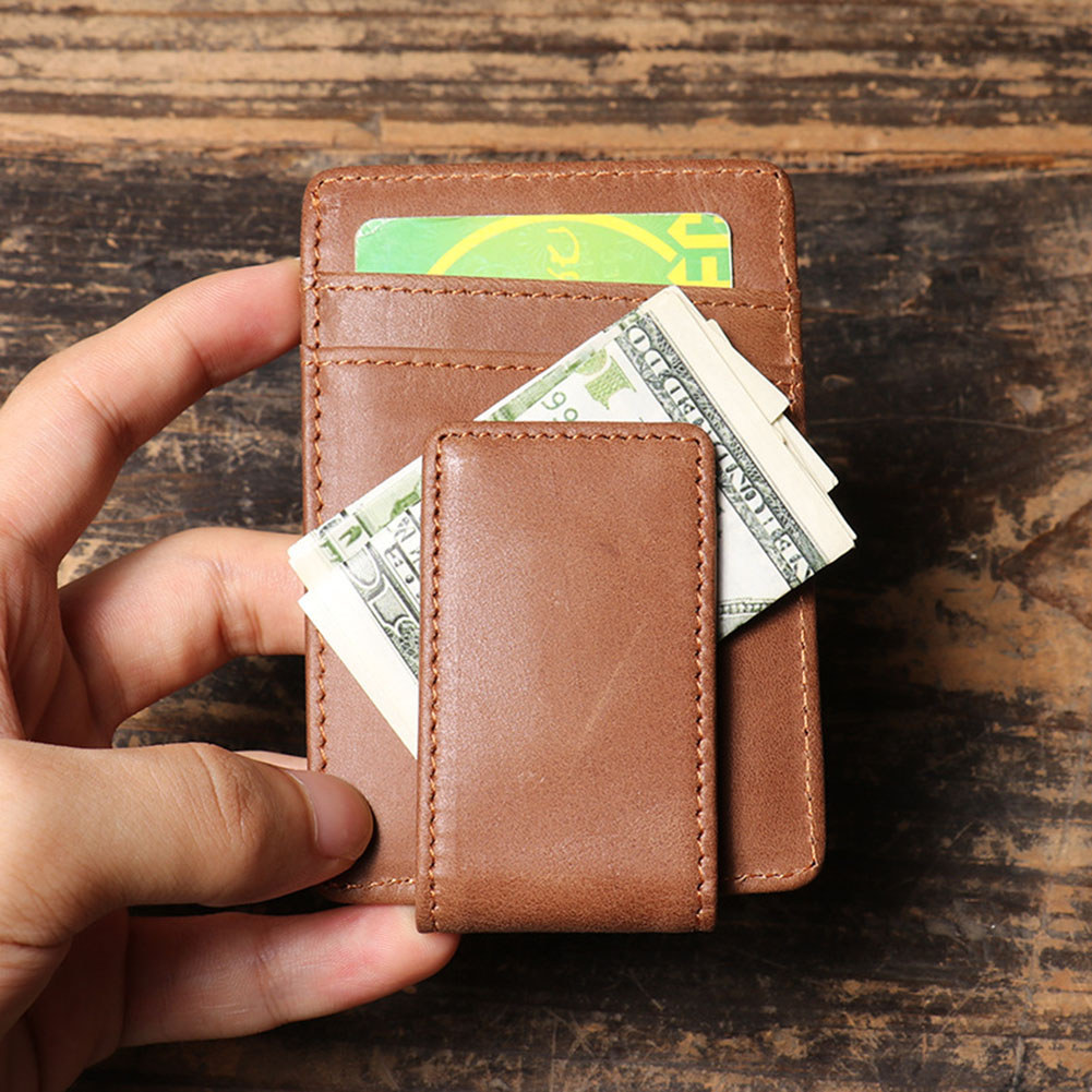 RFID chặn kẹp tiền bỏ túi phía trước mỏng, dễ mang theo không được chú ý. Giao tiếp hàng ngày