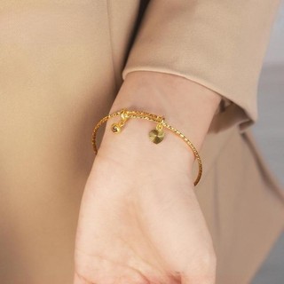 Mạ Vàng Hạt Vòng Tay Có Thể Điều Chỉnh Đẩy Kéo Thiết Kế Dành Cho Nữ Thép Titan Chống Rỉ Lắc Tay Xu Hướng Trang Sức Thời Trang