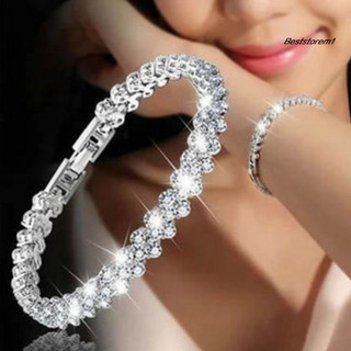 <BSTO> Vòng Tay Đính Đá Hình Trái Tim Chống Mài Mòn Toàn Diện Tinh Tế
