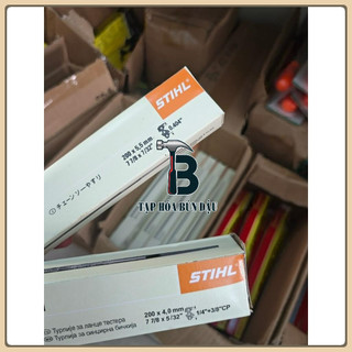 Dũa cưa xích cả hộp 12 chiếc hàng S.T.I.H.L , đủ cỡ 4mm-4.8mm-5.5mm