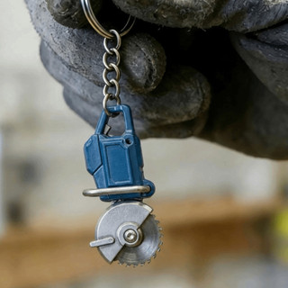 JKDESIGN Máy cưa xích cầm tay Móc khóa, Móc khóa máy mài góc cầm tay bằng nhựa, Túi cầm tay Charm Làm vườn ngoài trời Đồ chơi cắt tỉa cho cảnh quan Quà tặng người yêu