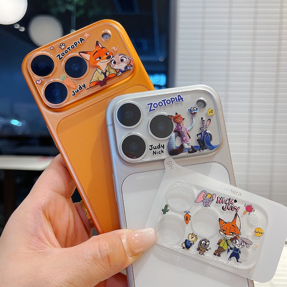Hoạt Hình Thỏ Fox Star People Ống Kính Máy Ảnh Bảo Vệ Cho iPhone 17 Pro Max 16 Pro Max 15 Pro Max 14 Pro Max Camera Kính Cường Lực Trong Suốt