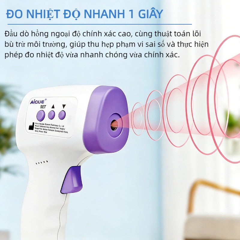 Nhiệt Kế Hồng Ngoại Y Tế - Đo Trán Không Tiếp Xúc, Chính Xác ±0.2°C,Dùng Cho Gia Đình & Văn Phòng