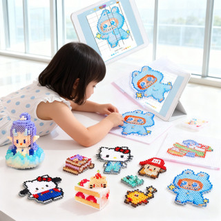 Bộ Vật Liệu Thủ Công Xếp Hạt Nhựa Mini Kèm Bàn ủi Và Nhíp, Trò Chơi Tương Tác Cho Cha Mẹ Và Con Cái