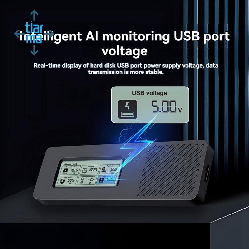 Hộp ổ cứng M.2 NVME / NGFF Giao thức kép SSD Vỏ NVME sang USB3.2 Màn hình kỹ thuật số thông minh M.2