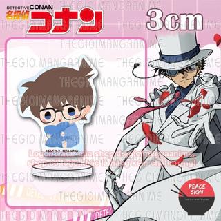(3cm) Standee mini DETECTIVE CONAN ver GỐI NGỦ Thám tử lừng danh tượng chibi mica acrylic anime trang trí xinh xắn