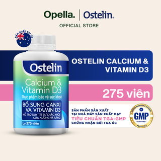 Ostelin Viên Uống Hỗ Trợ Bổ Sung Calcium & Vitamin D3 275 viên + Thực Phẩm Bảo Vệ Sức Khỏe Pharmaton Essential 30 Viên