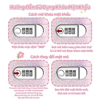 Sổ Tiết Kiệm Đựng Tiền Lấp Lánh Độc Đáo - Công Cụ Hỗ Trợ Tiết Kiệm 100 Ngày Với Khoá Mini Tiện Lợi Và An Toàn