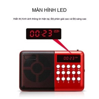 Đài Radio FM Mini Kỹ Thuật Số Loa Di Động Hỗ USB Thẻ Nhớ Món Quà Giáng Sinh