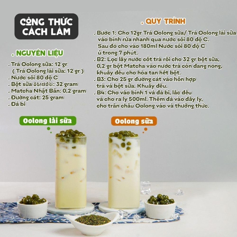 Trà Ô Long Nhài AMI Cao Cấp 1kg, Hương Nhài Thanh Khiết, Vị Trà Đậm Dịu Dùng Pha Chế Chuyên Nghiệp