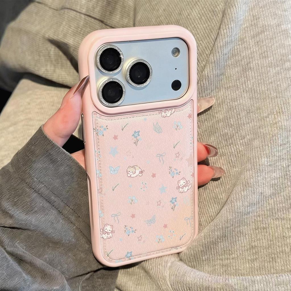 Mỡ hoa đầy đủ màn hình cho 17 16 15PROMAX trường hợp điện thoại IPhone17 lỗ lớn 16 13 trống gói