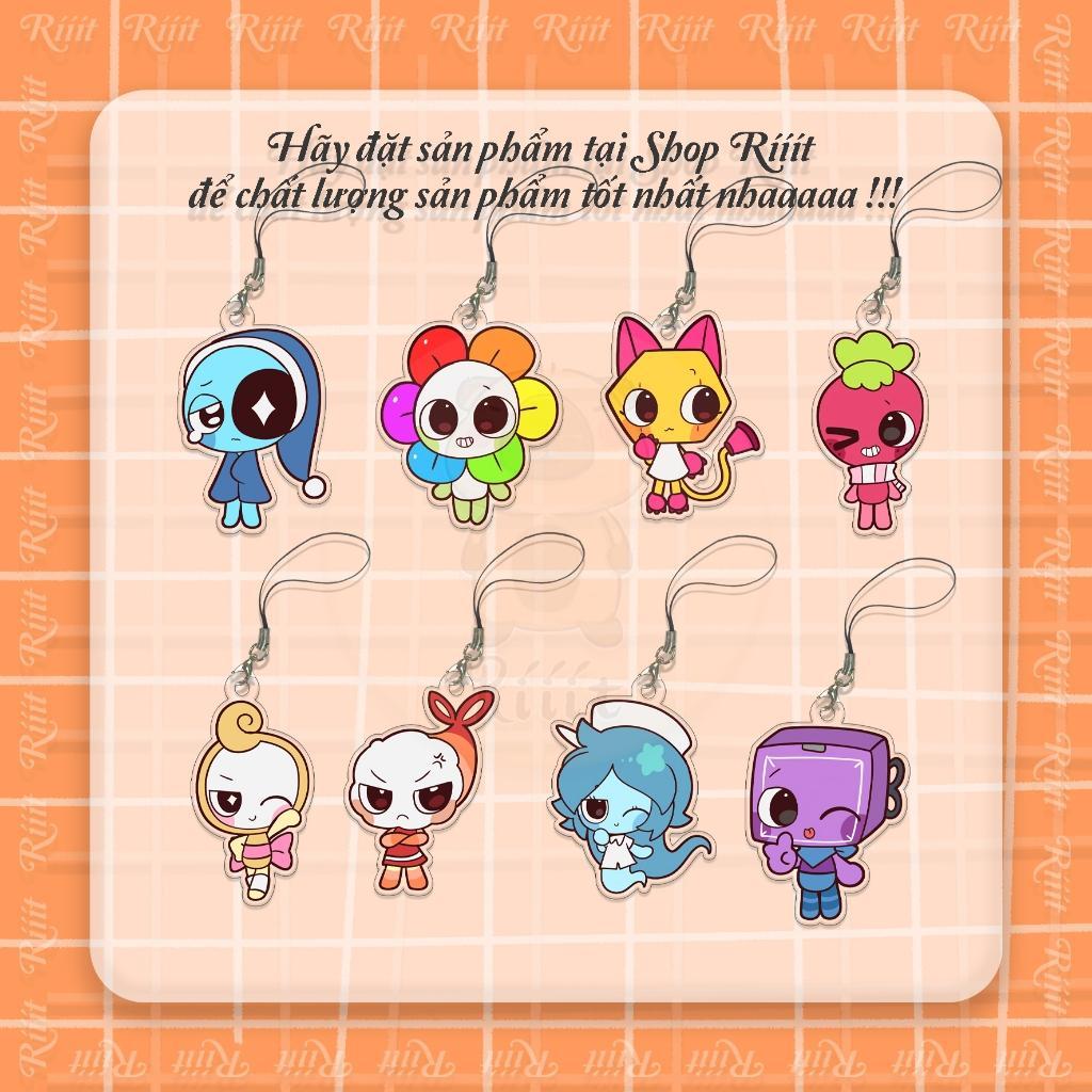 Móc treo Dây treo điện thoại in hình Shrimpo Dandy's World mica acrylic dây móc khóa tiện lợi xinh xắn