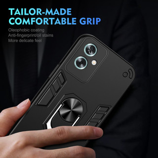Dành Cho OPPO A59 5G / A79 5G Ốp điện thoại Chiến Binh Thiết Kế Lưng Cứng Có Giá Đỡ Nhẫn Chống Sốc Mềm TPU Nâng Cạnh Vỏ Mỏng