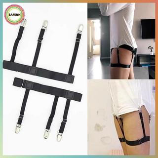 SAFENH Áo Sơ Mi Nam Thắt Lưng Có Chống Trơn Trượt Loing Kẹp Quý Ông Chân Đùi Treo Garters Dây Đeo Thời Trang Co Giãn Đồng Nhất VN