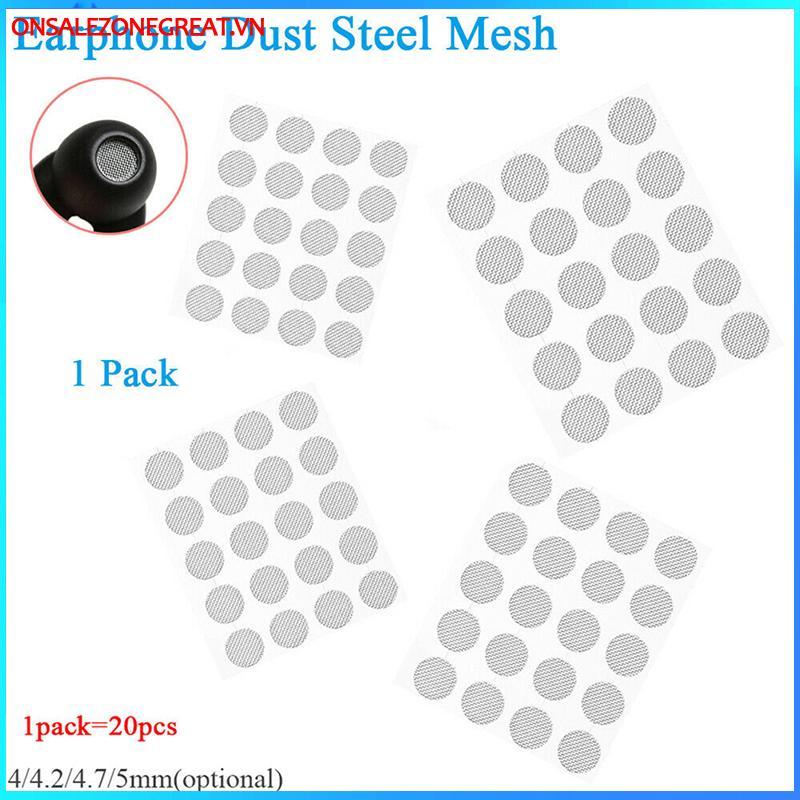 Ons 20 Chiếc Tai Nghe Chống Bụi Mạng Lưới Thép 4mm 4.2mm 4.7mm 5mm Phụ Kiện DIY Tại