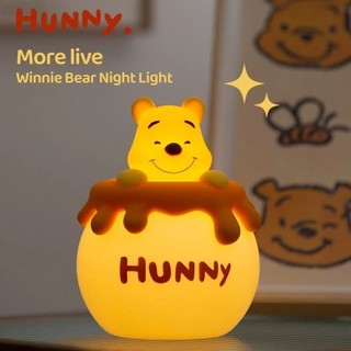 Dễ Thương Winnie The Pooh Đèn Ngủ Sáng Tạo Đèn Ngủ Chất Liệu Silic Ánh Sáng Mềm Bảo Vệ Mắt Trẻ Em Quà Tặng Sinh Nhật