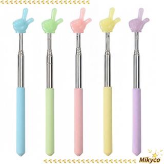Gậy đọc sách MIKYCO, Con trỏ giảng dạy có thể thu vào ngón tay phát sáng, Quà tặng thanh giảng dạy bằng thép không gỉ màu Macaron bền bỉ
