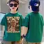 sẵn có yêu cầu 100% Katun unisex size 3/4-14 cổ tròn COD2026 Malaysia