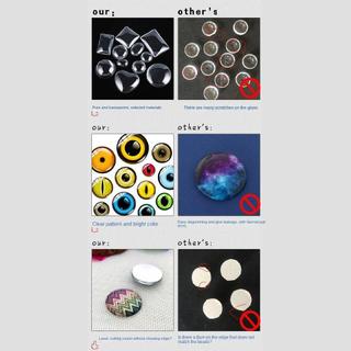 Risedot 20 Cái / 10 Đôi Mắt Thủ Công 8–20 mm, Pha Lê Lấp Lánh, Nhựa DIY Phụ Kiện Búp Bê