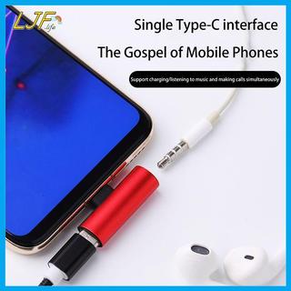 LJF USB Type-C sang 3,5 Mm Tai nghe Bộ chuyển đổi kim loại Bộ chia sạc có âm thanh Aux Ja sang nhiều mẫu điện thoại Sạc / Nhạc / Gọi VN