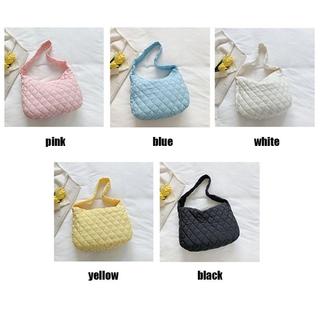Túi đeo vai kẻ sọc WOAY Cotton có đệm nhẹ Túi đeo nách lớn
