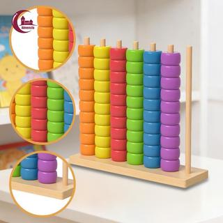 Màu Gỗ Xếp Chồng Hạt Trẻ Em Bằng Gỗ Xếp Chồng Hạt Đồ Chơi Học Tập Sớm Giáo Dục Cảm Giác Trò Chơi Thủ Công Từ Gỗ Thích Hợp Cho Trẻ Em Sinh Nhật Gi