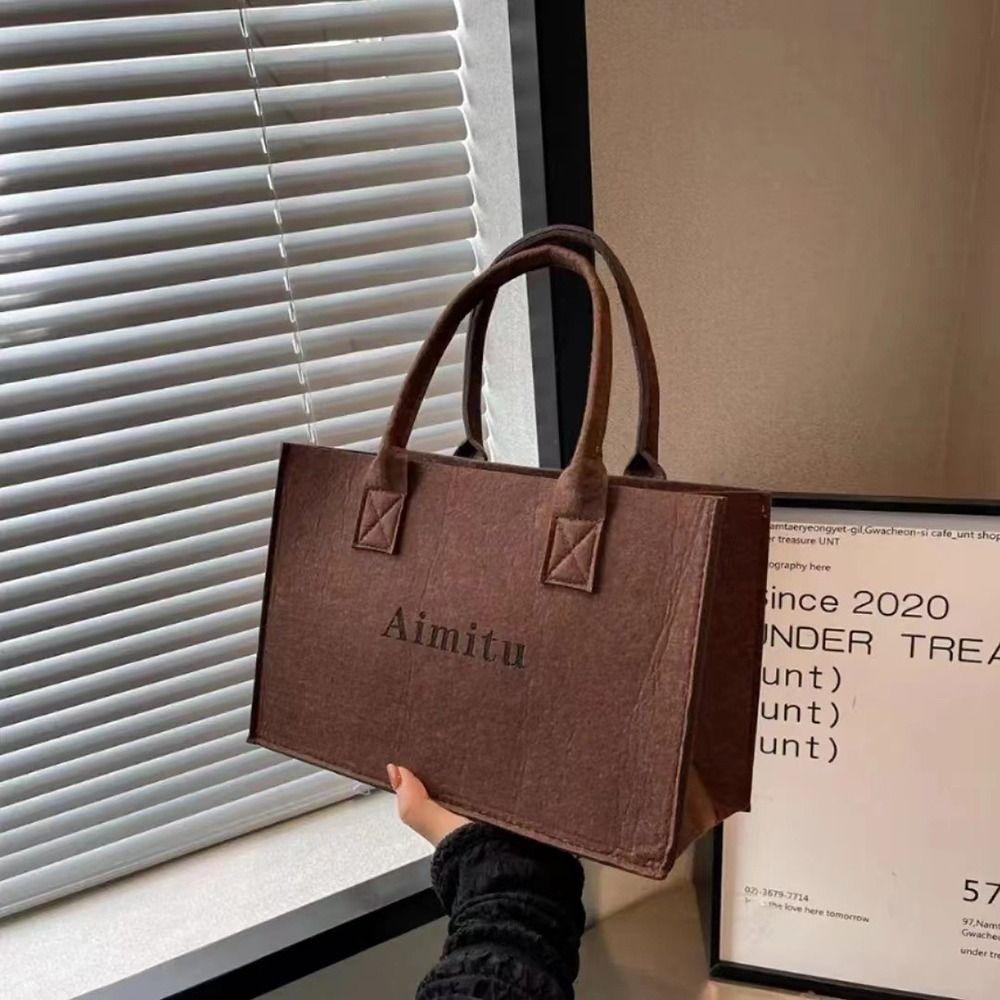 Túi đeo vai nỉ du lịch HEELY 1 chiếc, Túi đeo vai nỉ du lịch S / M / L, Túi xách đeo chéo công suất lớn màu trơn đơn giản dành cho nữ