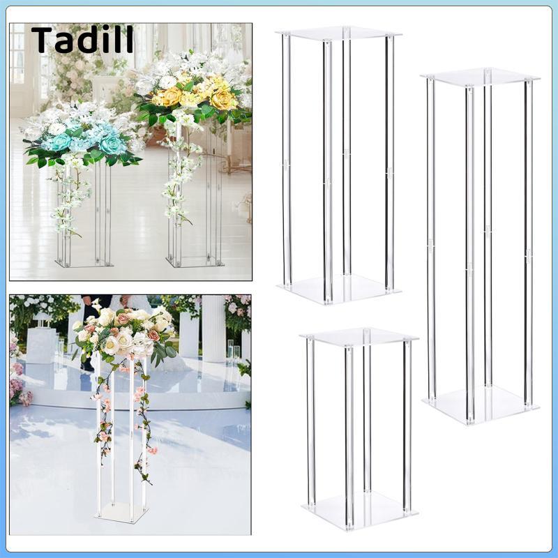 Trong Suốt Hoa Đứng Trang Trí Hiển Thị Giá Đỡ Vuông Thanh Lịch Bình Cao Trụ Cột Đứng Bệ Để Đính Hôn Trang Trí Nhà