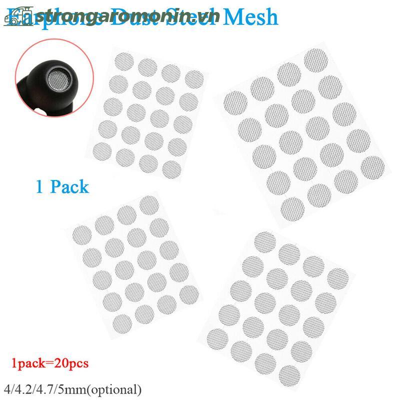 ST 20 Chiếc Tai Nghe Chống Bụi Mạng Lưới Thép 4mm 4.2mm 4.7mm 5mm Phụ Kiện DIY ST