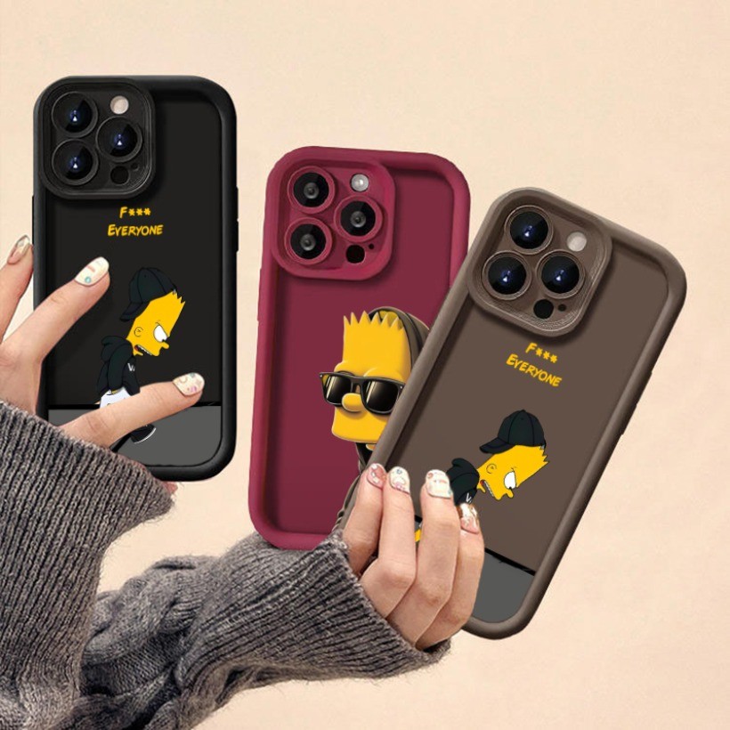 Tương thích với Tecno Spark 40C 40 Pro + GO2 2S Camon 40 Pro 40 Premier 10C POVA6NEO Vỏ điện thoại Cool Simpsons Bart Silicone Soft Cover