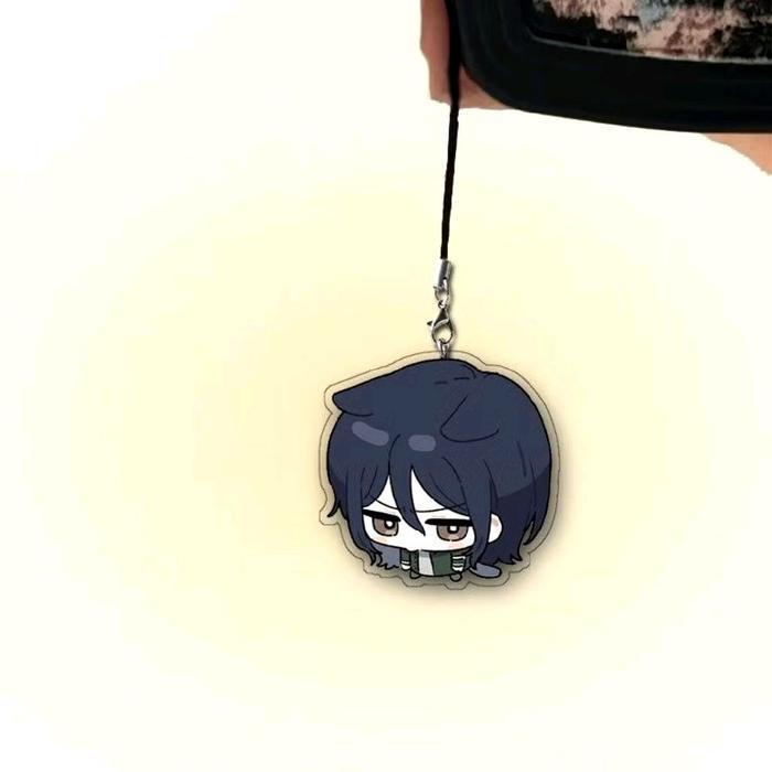 Phone Strap Anime Wind Breaker Lucu Transparan | Gantungan HP Manik Lucu Anime Kawaii, Aksesoris Acrylic