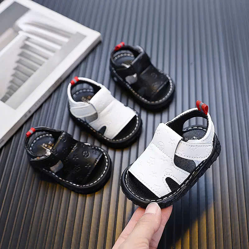 ( hàng sẵn ) sandal bé gái - dép rọ tập đi cho bé trai nhẹ có còi bíp bíp tít tít chống trượt từ 6m C37 ( có video )