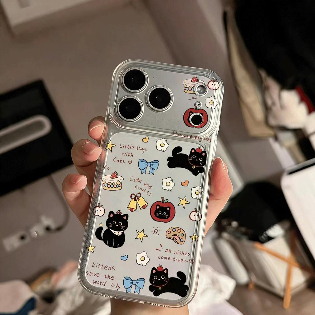 Black Cat Tráng miệng Đảng cho 16 trường hợp iPhone 17Air Space Case 14 13 11Pro