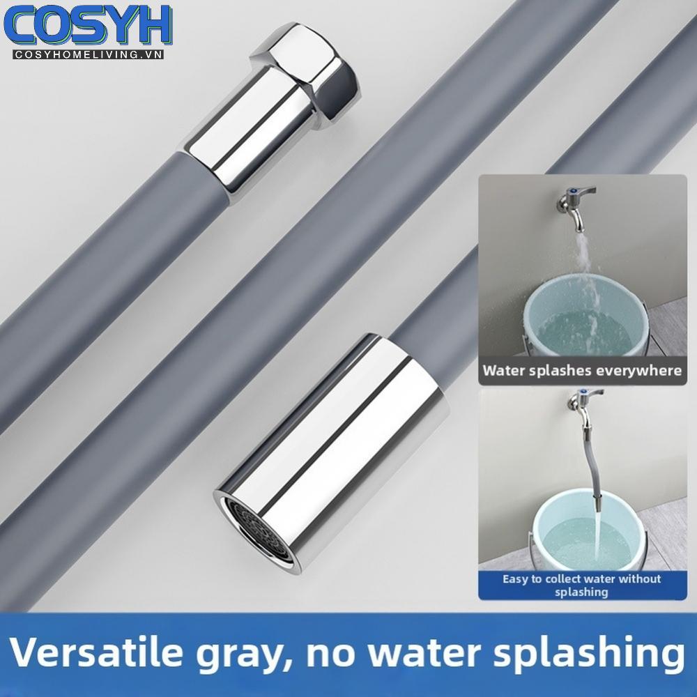 <cosyh>Flexible Faucet Extension Hose Adaptable Rotatable Water Outlet Pipe Anti Splash