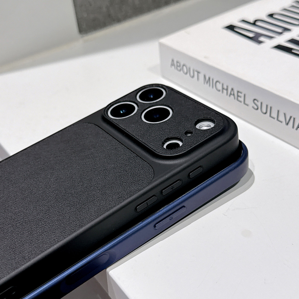 Ốp điện thoại da đơn giản phù hợp cho iPhone 17 Pro Max 17Air 16 15 14 13 Vỏ điện thoại chống rơi