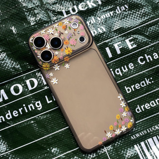 Ốp điện thoại viền hoa cúc tươi cho iPhone 17Air / 16 / 15PLUS / 14 / 13pro Max / 12 / 11 / X / XS / 7 / 8, cá tính sáng tạo. Vỏ trong suốt, chống thấm nước, chống sốc, vỏ bảo vệ