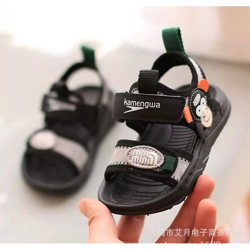 ( hàng sẵn ) sandal quai dán bé trai dép quai hậu cho bé kiểu dáng thể thao khâu đế bền đẹp chống trượt C42 ( có video )