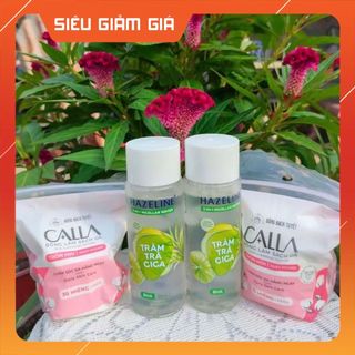 Combo 4 món: 2 Chai nước tẩy trang Haze line 100ml + 2 Bông tẩy trang 30 miếng