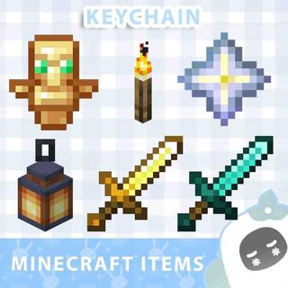 Ganci / Gantungan Kunci Akrilik MINECRAFT "ITEMS" - ACACIA PLANKS