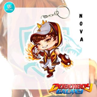 Keychain Acrylic Anime Boboiboy Tahap 3 - Beliung, Nova, Blizzard, Rimba Ganci Anime Akrilik - Beliung