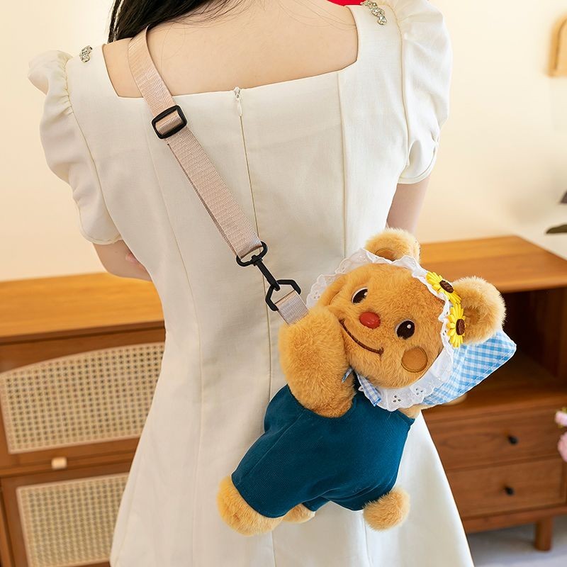 Dễ Thương Dễ Thương Siêu Dễ Thương Gấu Búp Bê Túi Sang Trọng Đồ Chơi Hoạt Hình Túi Đeo Vai Búp Bê Túi Đeo Vai Nhỏ Cô Gái