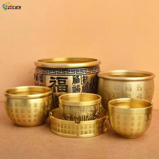 Đồng thau Phong Thủy Bát Để Bàn Trang Trí May Mắn Tượng Điêu Khắc Cornucopia Bai Fu Bát
