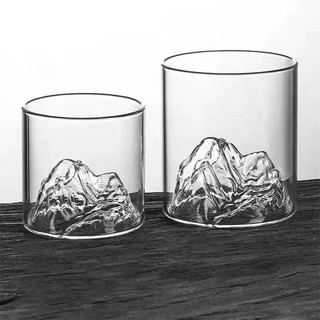 Leo Núi Kính Trong Suốt Hộ Gia Đình Whisky Rượu Ly Đơn Giản Retro Kính Chịu Nhiệt Tuyết Núi Kính Cao Cấp